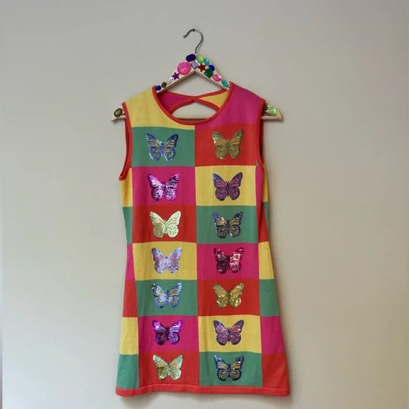 QUEEN OF SPARKLES QOS Colorful Butterfly Print Dress - Picture 7 of 11